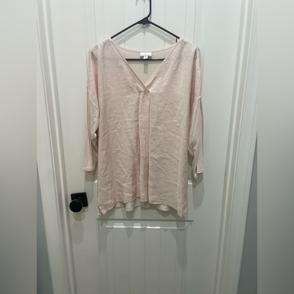J. Jill Pale Blush V-Neck Tunic